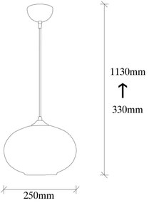 Csillár zsinóron CAMINI 1xE27/40W/230V