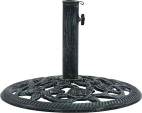 vidaXL zöld öntöttvas napernyőtalp 9 kg 40 cm