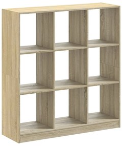 sonoma tölgy színű szerelt fa könyvespolc 102 x 32 x 108 cm