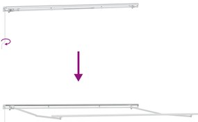 Kézi Behúzható Napellenző Sárga és Narancs 450x300 cm