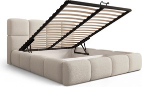 Cloud kárpitozott ágy 180x200 ágyneműtartóval - bézs bouclé Quelle 03