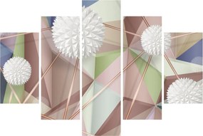 Kép - 3D absztrakció pasztell színekben (150x105 cm)