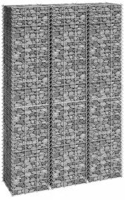 3 db vas gabion magaságyás 30 x 30 x 150 cm
