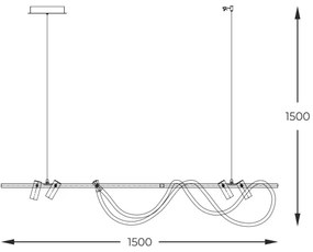Zuma Line 2200277L - BALBO LED csillár 67,5W 230V 2700-6000K + távirányító