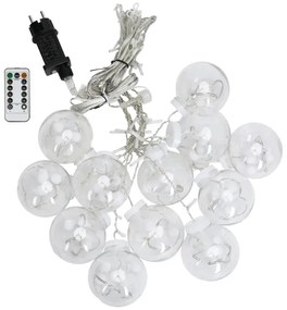 Aigostar - LED kültéri karácsonyi fényfüzér 120 LED, 6 W, 230 V, 8 világítási üzemmód, 3 x 0,6 m, IP44, hideg fehér + távirányító