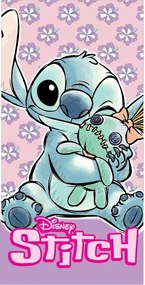 Disney Lilo és Stitch, A csillagkutya Snuggle fürdőlepedő, strand törölköző 70x140 cm (Fast Dry)