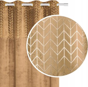 Velvet Nord Mustárszínű Velúr Függöny 140x250