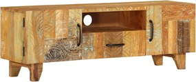 vidaXL tömör újrahasznosított faragott fa TV-szekrény 120x30x40 cm