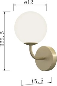 ONLI - Fali lámpa PALOMA 1xG9/10W/230V arany