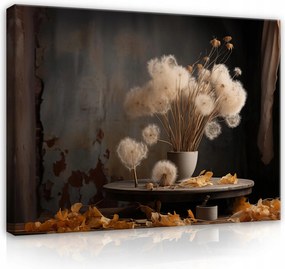 Vászonkép Virágok Vázában Pitypangok Vászon Fal Hálószoba Nappali 120x80