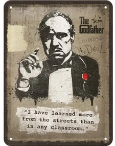 Fém tábla The Godfather - Learn from the streets