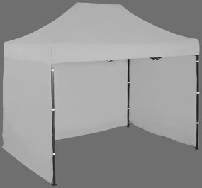 Gyorsan összecsukható sátor 2x3m – acél, 3 oldalfal, Szürke / antracit