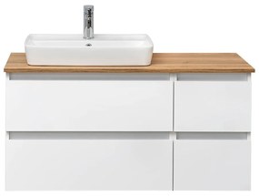 Fehér függő szekrény mosdókagyló nélkül 110x53 cm Set 360 - Pelipal