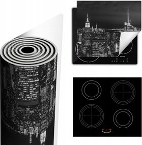 Tűzhelyvédő Szőnyeg Több Helyet Biztosít 60x52 éjszaka város