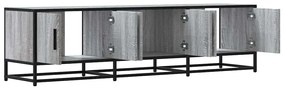 szürke sonoma színű szerelt fa és fém TV-szekrény 150x35x41 cm