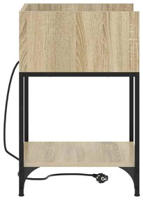 Éjjeli Szekrények 2 pcs sonoma tölgy 40 x 40 x 61 cm Faanyag
