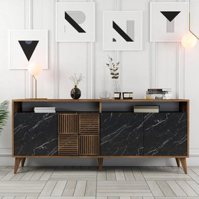 Milan - Walnut, Black Marble