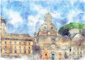 Kép - Santa Maria di Loreto temploma, Róma, Olaszország (70x50 cm)