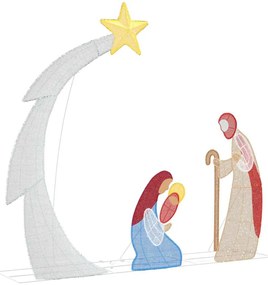 Betlehem Jelenet Meleg fehér 149 x32 x 127.5 cm Poliészter