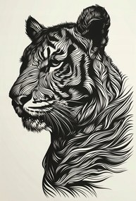 Poszter 67,5x100cm Tigris fütyülés