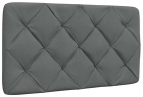 sötétszürke szövet ágykeret LED-ekkel matrac nélkül 90x190 cm