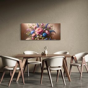 Kép - Asztal tele virágokkal (120x50 cm)