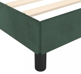sötétzöld bársony ágykeret matrac nélkül 90x200 cm
