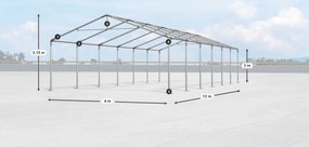 Raktárcsarnok/garázs 4x12x2m Comfort PE 240g