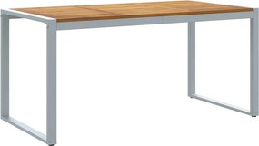 vidaXL Kerti Asztal Szürke 160 x 80 x 75 cm Tömör Akácfa