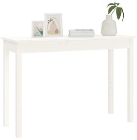 fehér tömör fenyőfa tálalóasztal 110 x 40 x 75 cm