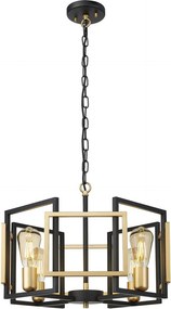 Italux loft modern függeszték primero matt fekete arany itxpnd-44003-4-bk-gd