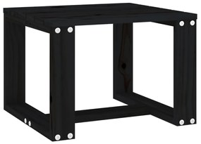 fekete kerti tömör fenyőfa kisasztal 40x38x28,5 cm