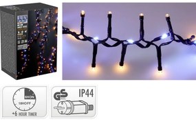 Kültéri fényfüzér Waterfall, 10 m, 710 L LED,meleg és hideg fehér, időzítő, IP44, 10 m