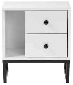 Éjjeliszekrény GLIMMER 50x45,2 cm fehér/fekete