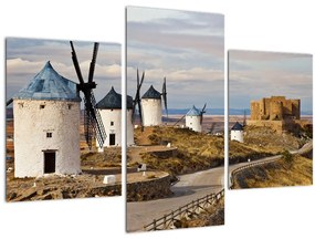 Kép - Consuegra szélmalmai, Spanyolország (90x60 cm)