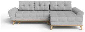 Világosszürke kinyitható sarokkanapé (jobb oldali) Balitco – Ropez