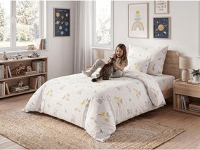 Gyerek pamut ágynemű MAGIC UNICORN fehér, 100% pamut Ágyneműhuzat mérete: 70 x 90 cm | 140 x 200 cm