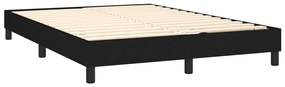 fekete szövet rugós és LED-es ágy matraccal 140x190 cm