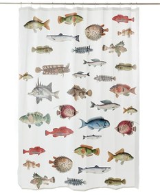 Fish in the Ocean zuhanyfüggöny, 180x175 cm - Really Nice Things
