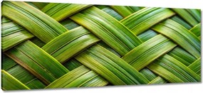 Vászonkép 100x40 Zöld fonott Zöld rattan fonott lemez