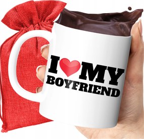 Nyomott Mintás Bögre És Love My Boyfriend Neki Valentin Napi Ajándék