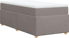 vidaXL tópszínű szövet rugós ágy matraccal 100 x 200 cm