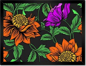 Poszterek keretben 40x30 Virágok Levelek