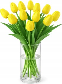 Szilikon Tulipánok sárga csokor élő művirág nád 12 db