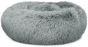 Plüss ágy kutyáknak 40 cm világosszürke