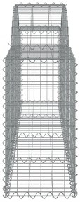 2 db íves horganyzott vas gabion kosár 200x30x60/80 cm