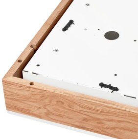 Mennyezeti lámpa OAK SQUARE 4xE27/15W/230V 39x39 cm tölgy/fehér