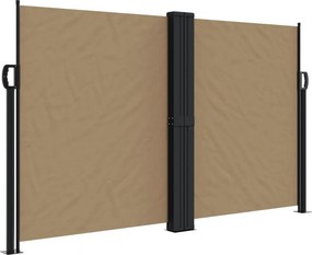 vidaXL tópszínű behúzható oldalsó napellenző 140 x 600 cm