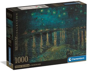 Művészet Starry Night Over the Rhône 1000 db-os Compact puzzle Clementoni