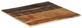 négyszögű tömör újrahasznosított fa asztallap 70x70 cm 15-16 mm